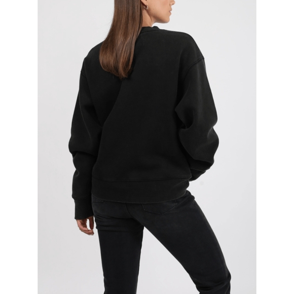 BRUNETTE The Label "BRUNETTE" Distressed Varsity Sweatshirt - Picture 2 of 6